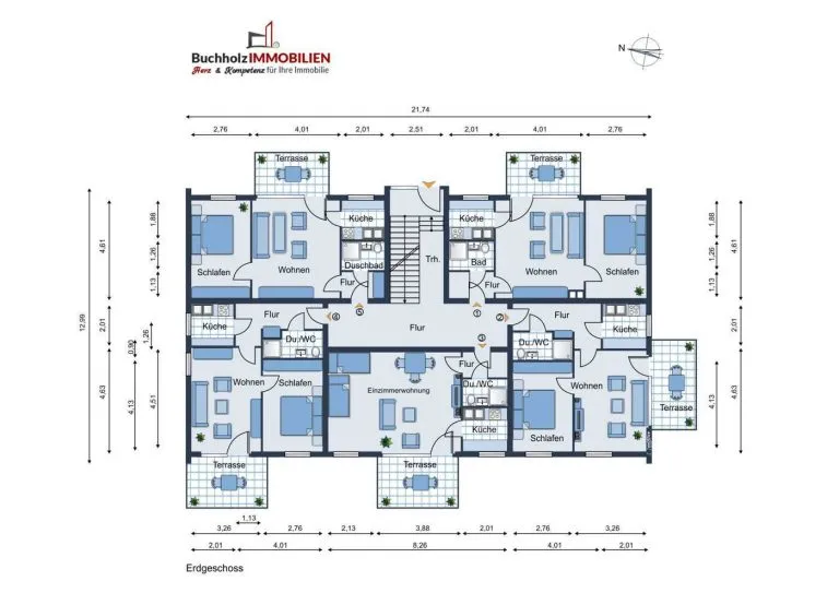 Immobilienangebot - Schierhorn - Alle - Kurz vor Hamburg - traumhaft im Grünen
Gepflegtes Zinshaus mit 10 Wohneinheiten,Top vermietet